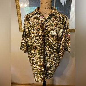 Rare Vintage Mens Ecko Unltd Frankenstein Monster All Over Print Shirt Y2K Med